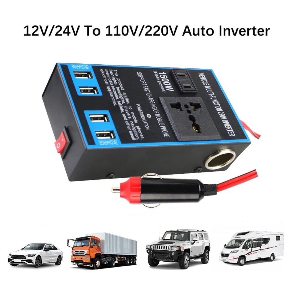 Convertisseur de Tensions pour voiture DC 12 V 24 V vers AC 110 V/220 V – محول تيار الكهربائي في السيارة