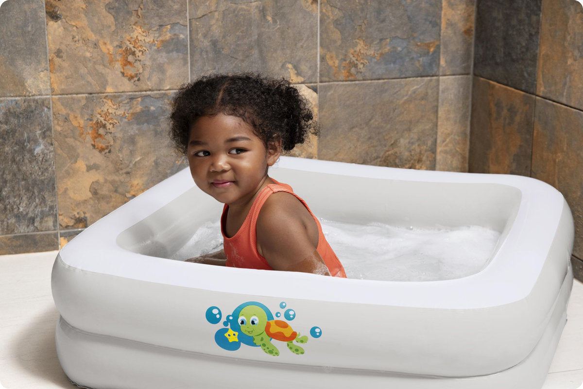 Baignoire Gonflable Carrée à Double Anneau Pour Bébé 86 x 86 x 25 cm Bestway 51116