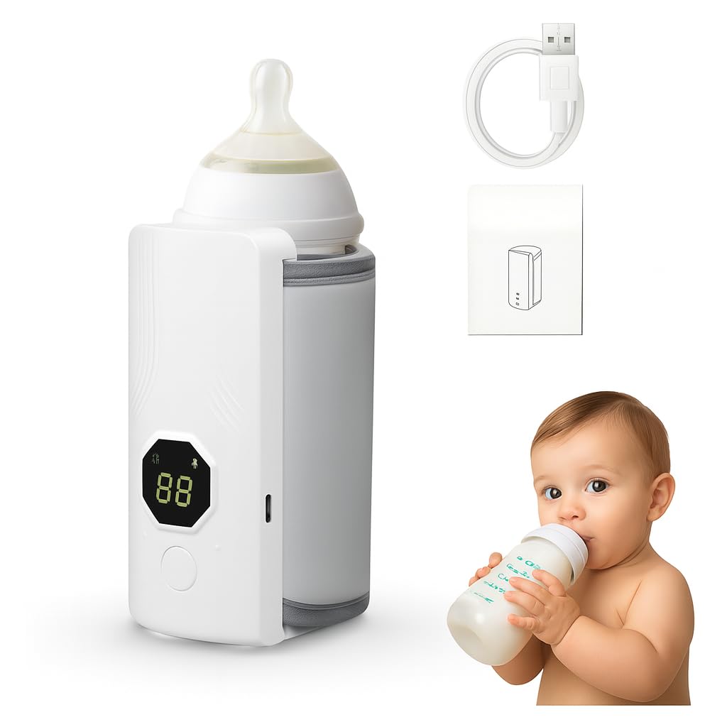 Chauffe-biberon portable rechargeable avec écran LCD et Température réglable - سخان قارورة الحليب