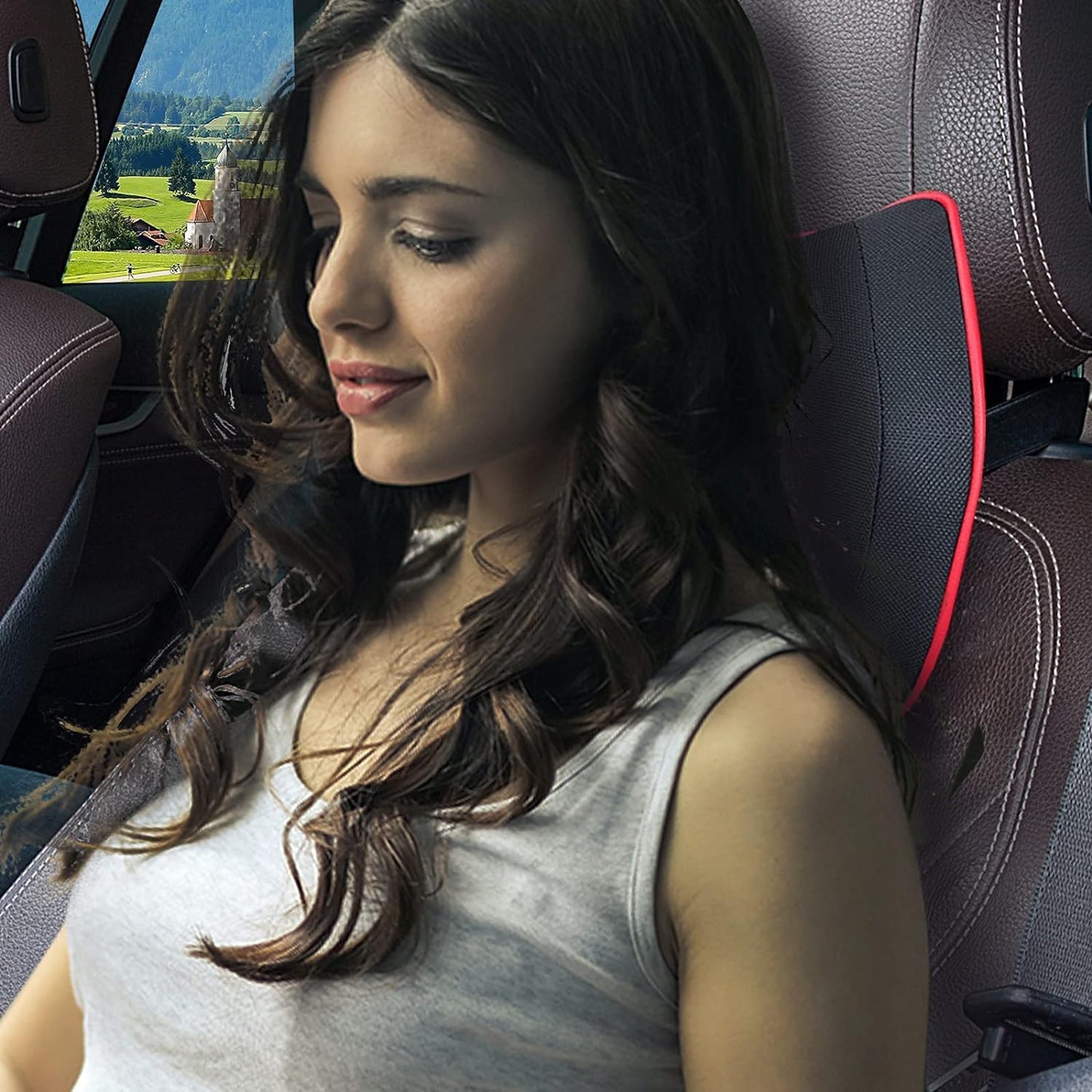 Oreiller cervical d'appui-tête de voiture en mousse à mémoire de forme - وسادة عنق في السيارة