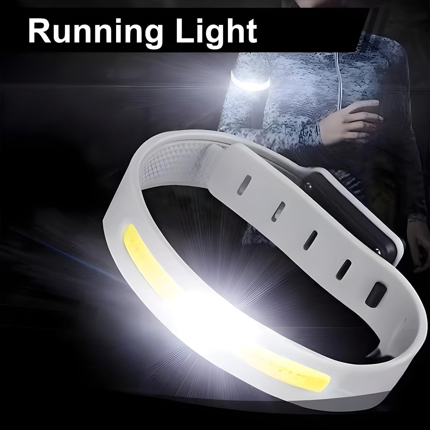 Brassard Lumineux LED Rechargeable pour Sport et Sécurité - سوار الإضاءة الرياضي الذكي للأمان