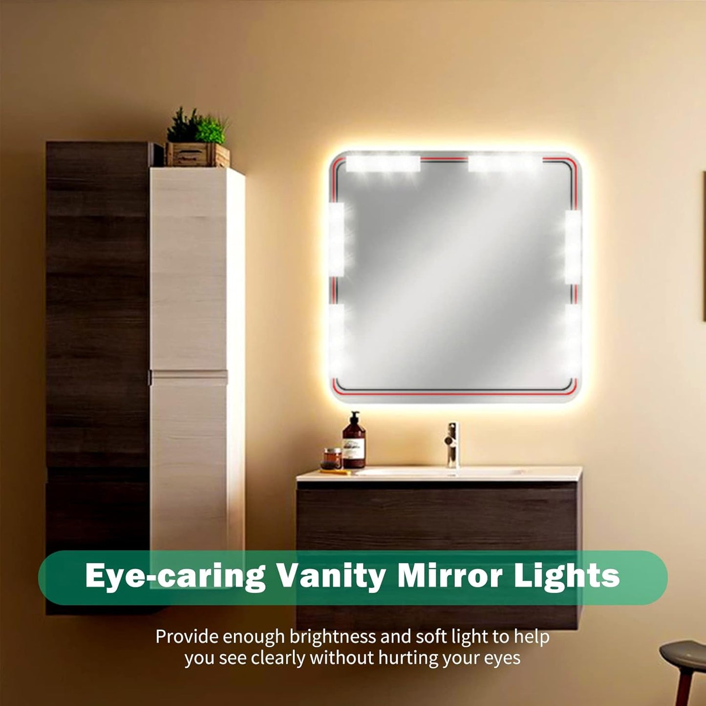Kit d'Éclairage 10 LED pour Miroir de Maquillage Contrôle Tactile - أشرطة إضاءة مرآة الماكياج
