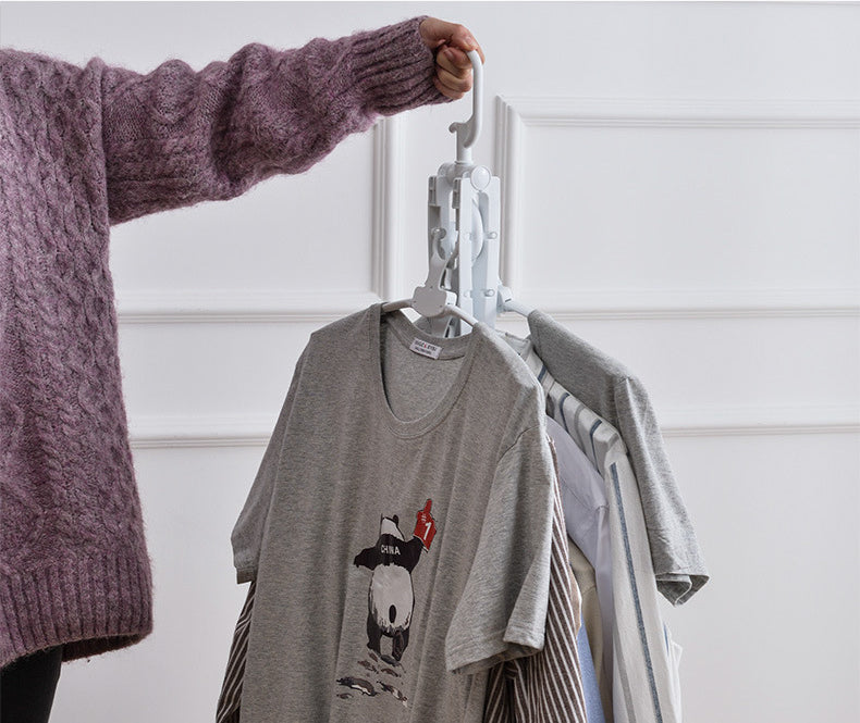 Cintres pliables pour vêtements multifonctionnel avec rotation 360°