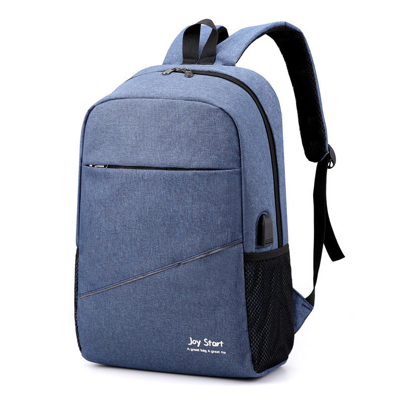 Sac à dos homme avec sac bandoulière et trousse 3en1 bleu 2755-8 – محفظة ظهر رجالية 3 قطع أزرق