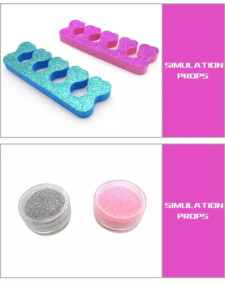 Kit de salon Nail Glam lavable pour enfants avec sèche-ongles - طقم صالون تجميل الأظافر للأطفال قابل للغسل مع مجفف للأظافر