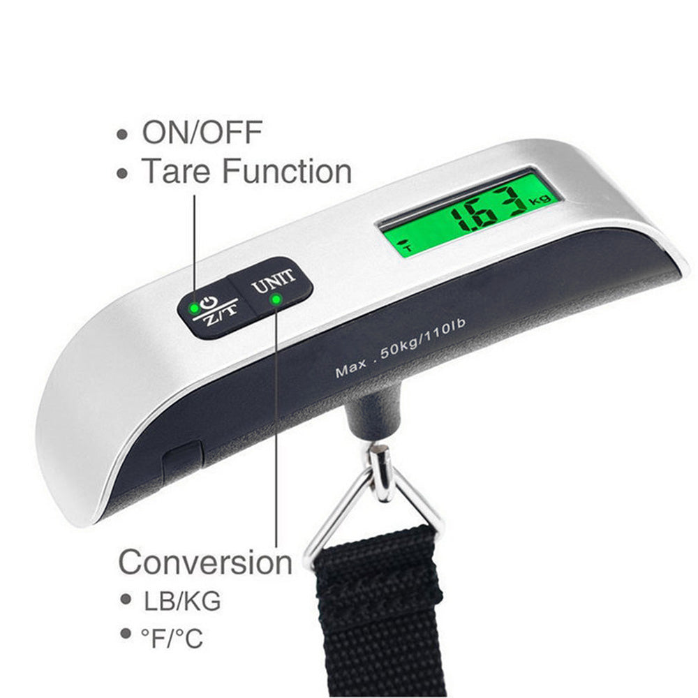 Balance à bagages numérique portable avec écran LCD 50kg