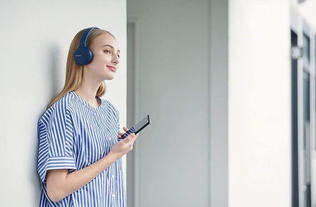 Sony Casque Bluetooth Original sans fil assistant vocal intégré, charge rapide, autonomie jusqu'à 35 heures WH-CH510