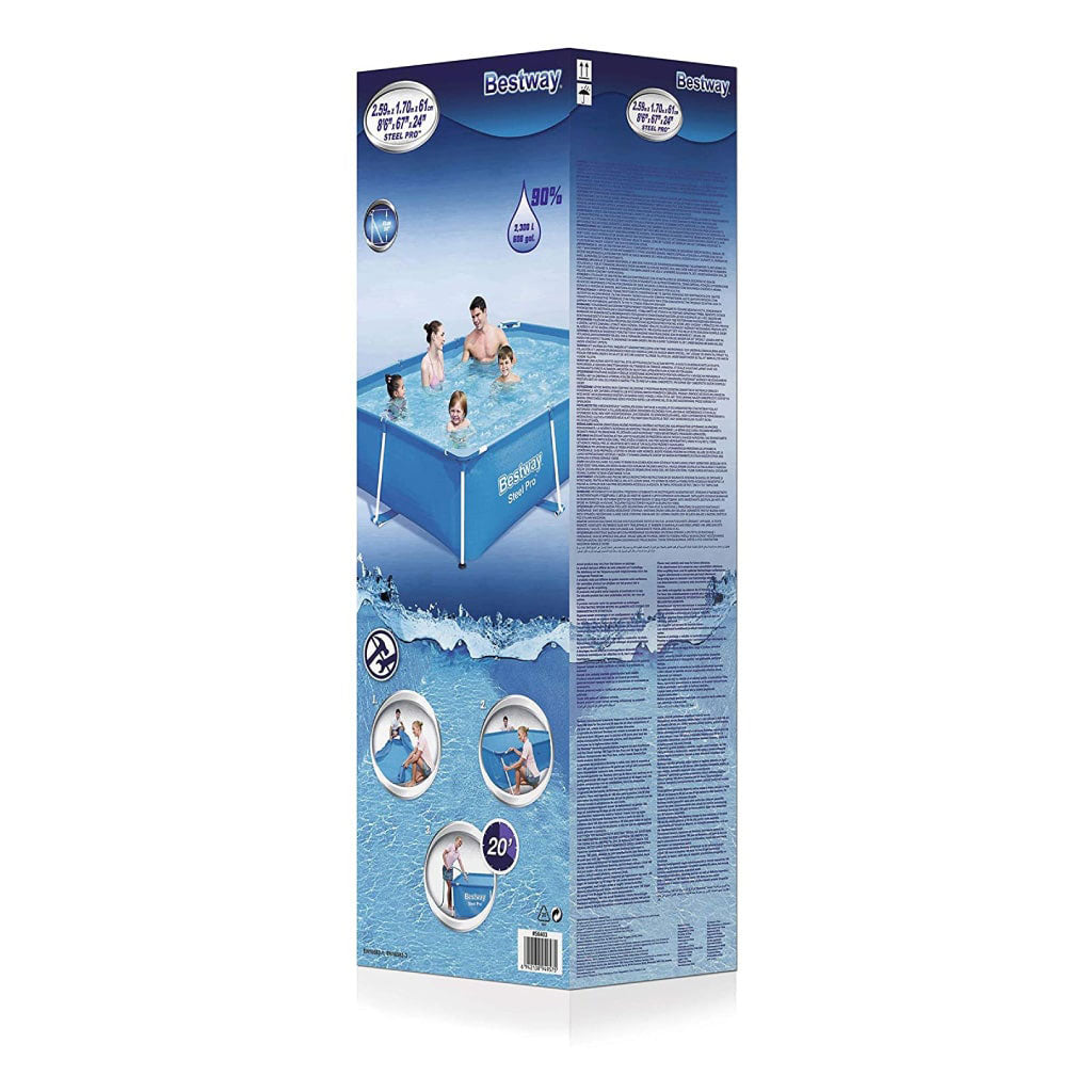 Steel Pro™ Piscine Rectangulaire 259 x 170 x 61cm Bestway 56403