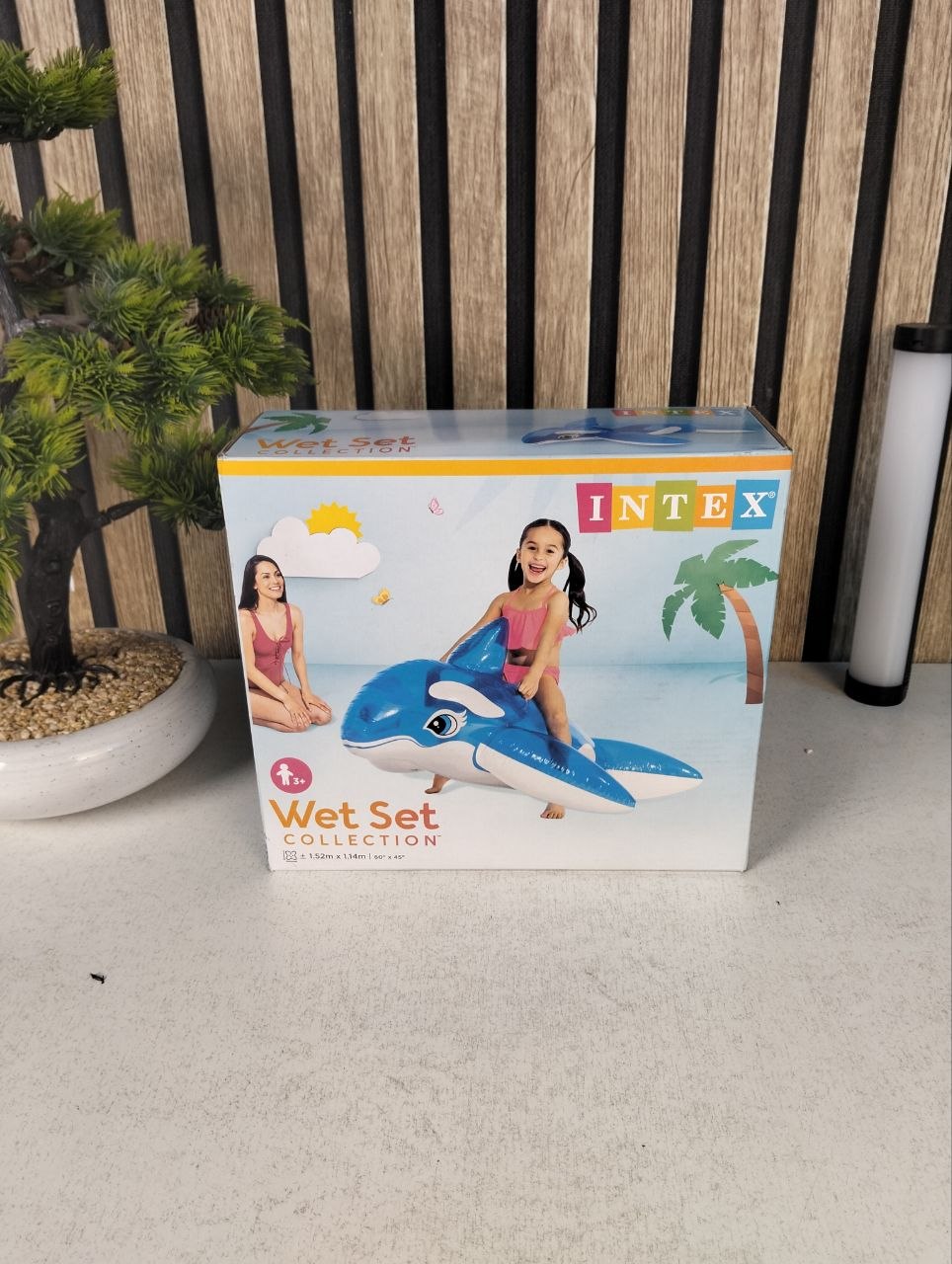 Bouée Chevauchable Baleine Intex pour Enfants 58523NP - عوامة ركوب الأطفال المنفوخة بشكل الحوت الأزرق من إنتكس