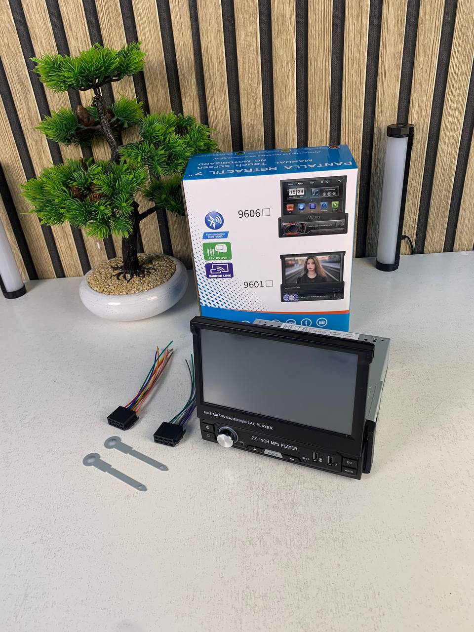 DVD Lecteur MP5 de Contrôle Central Rétractable pour Voiture - مشغل راديو قابل للفتح