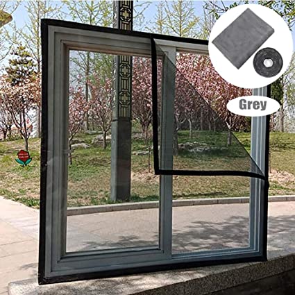 Moustiquaire avec scratch sans adhesive pour fenêtre 140cm × 120cm