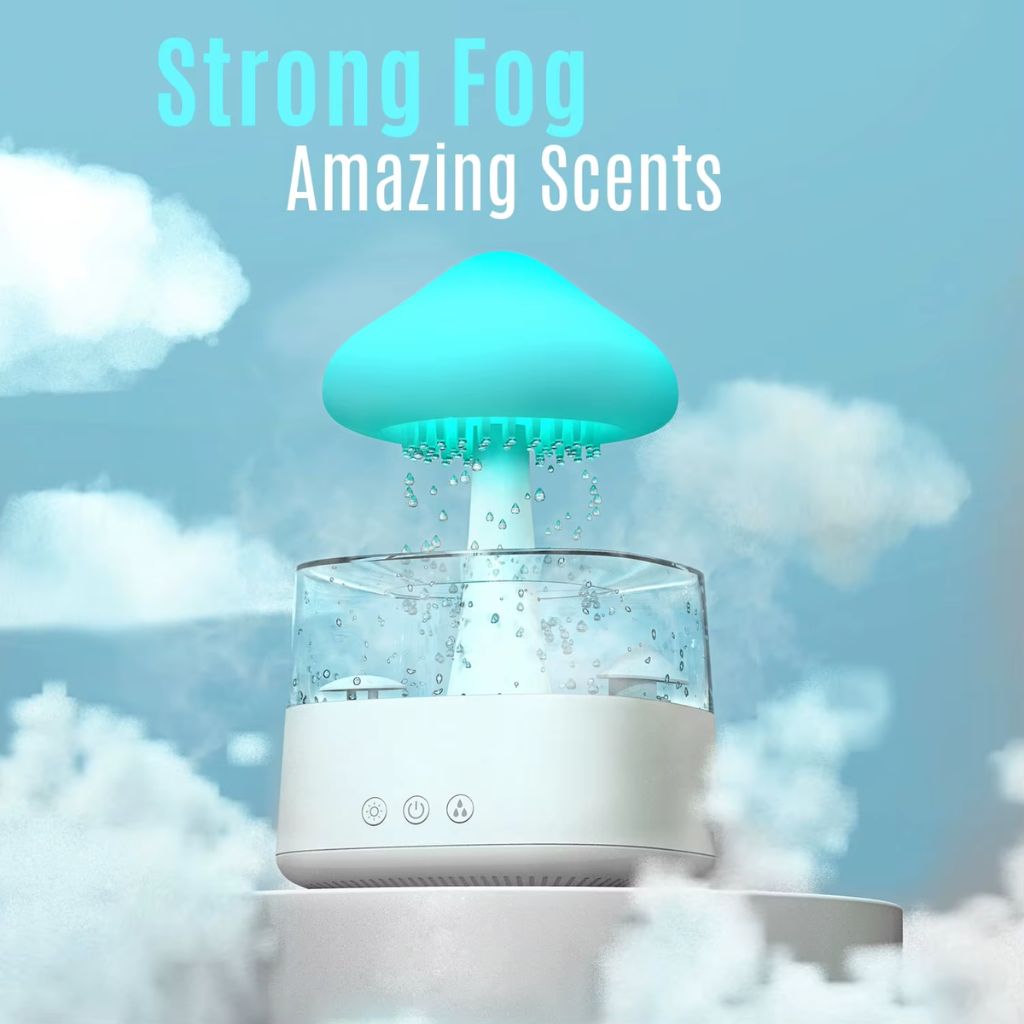 Diffuseur d'Huiles Essentielles Nuage Pluie 300ml et Bluetooth Speaker – معطر بشكل غيمة ممطرة و مكبر صوت بلوتوث