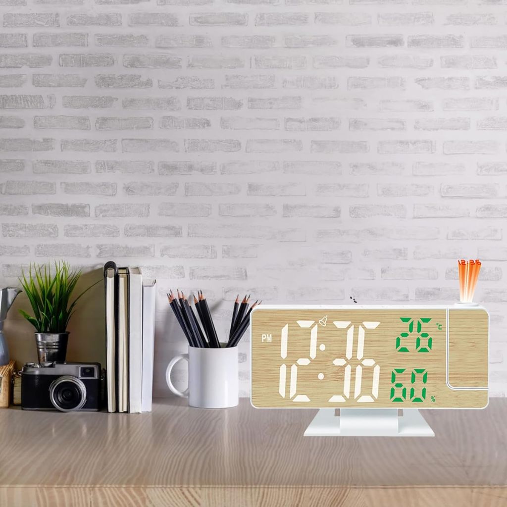 Horloge Numérique avec Projecteur LED – ساعة رقمية مع جهاز عرض