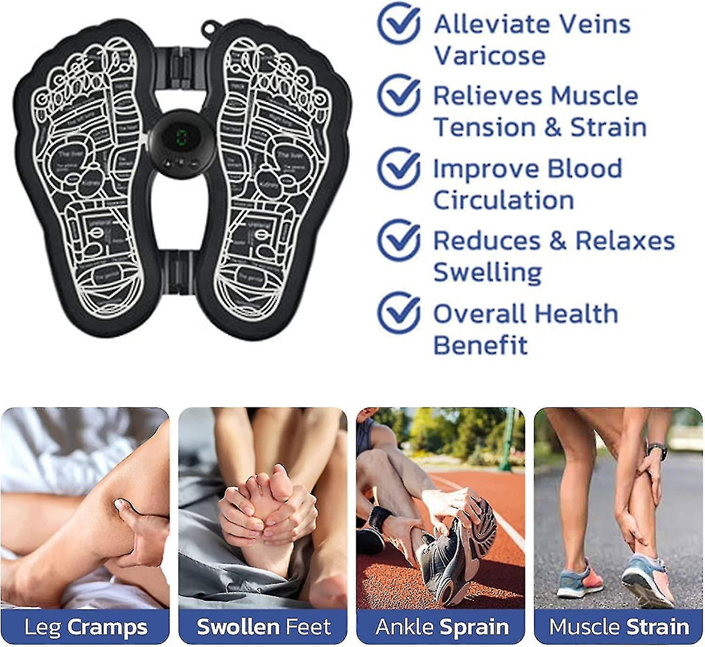 Tapis de massage électrique des pieds EMS Technologie Physiothérapie