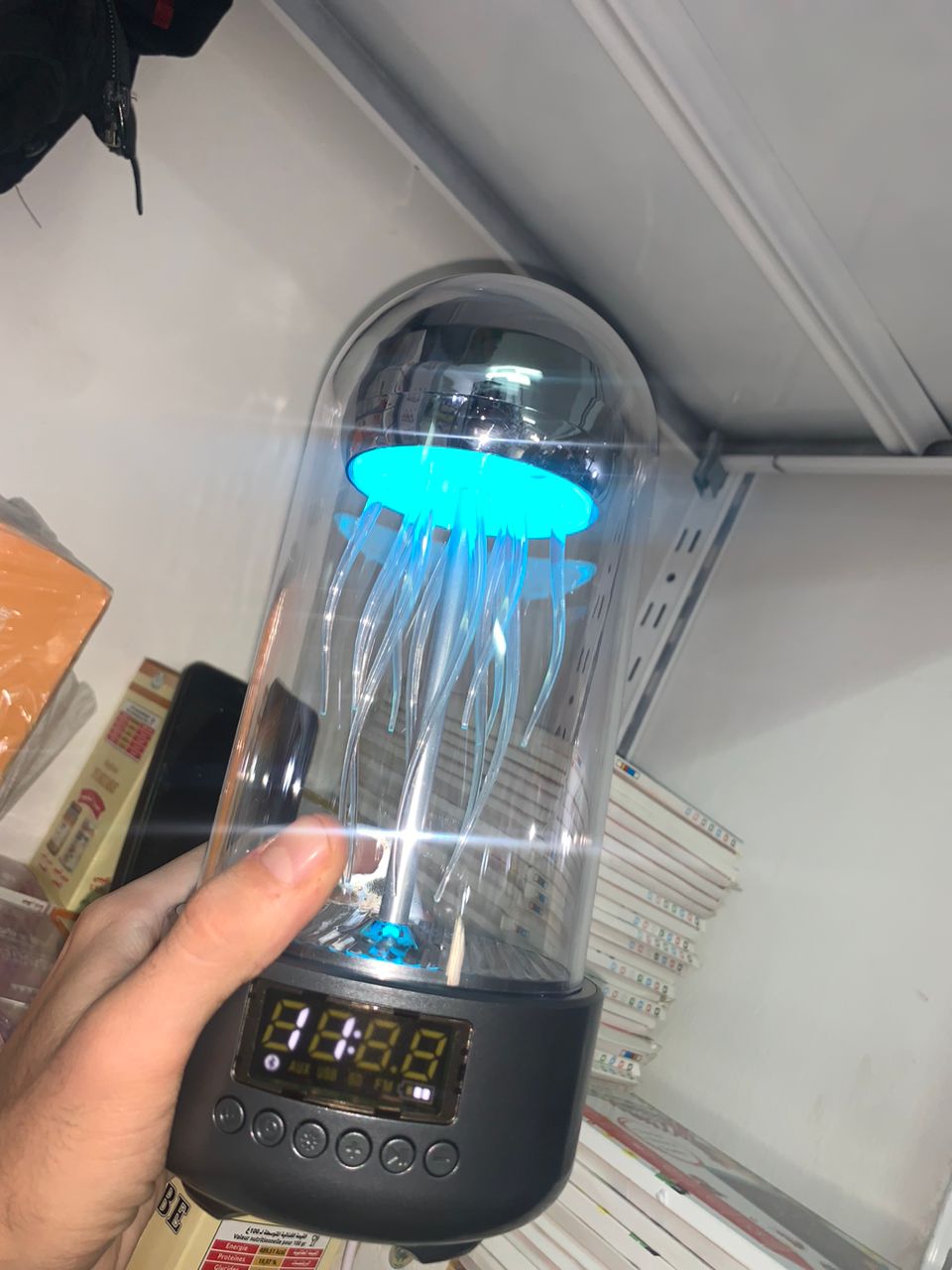 Haut-parleur Bluetooth Méduse, Aquarium avec lumière d'ambiance 7 couleurs