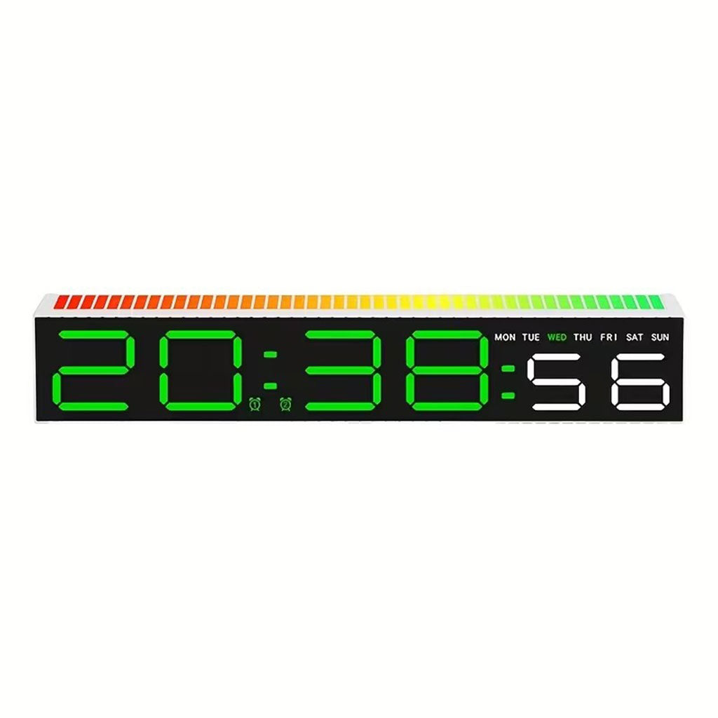 Horloge numérique LED générique avec capteur de rythme musicale – ساعة رقمية لتزيين المكتب
