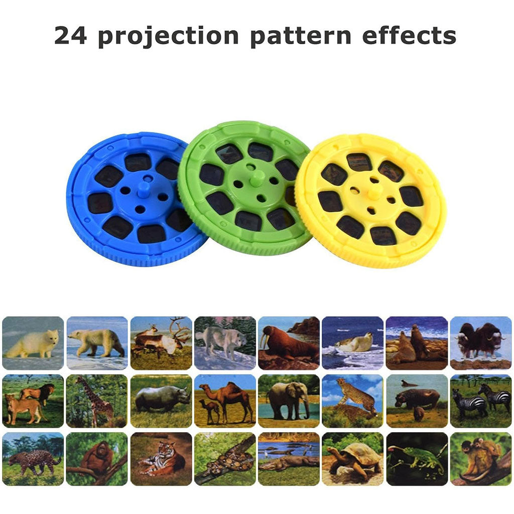 Projecteur Lampe de Poche pour Enfants avec 3 disques 24 Images - جهاز عرض الصور الملونة