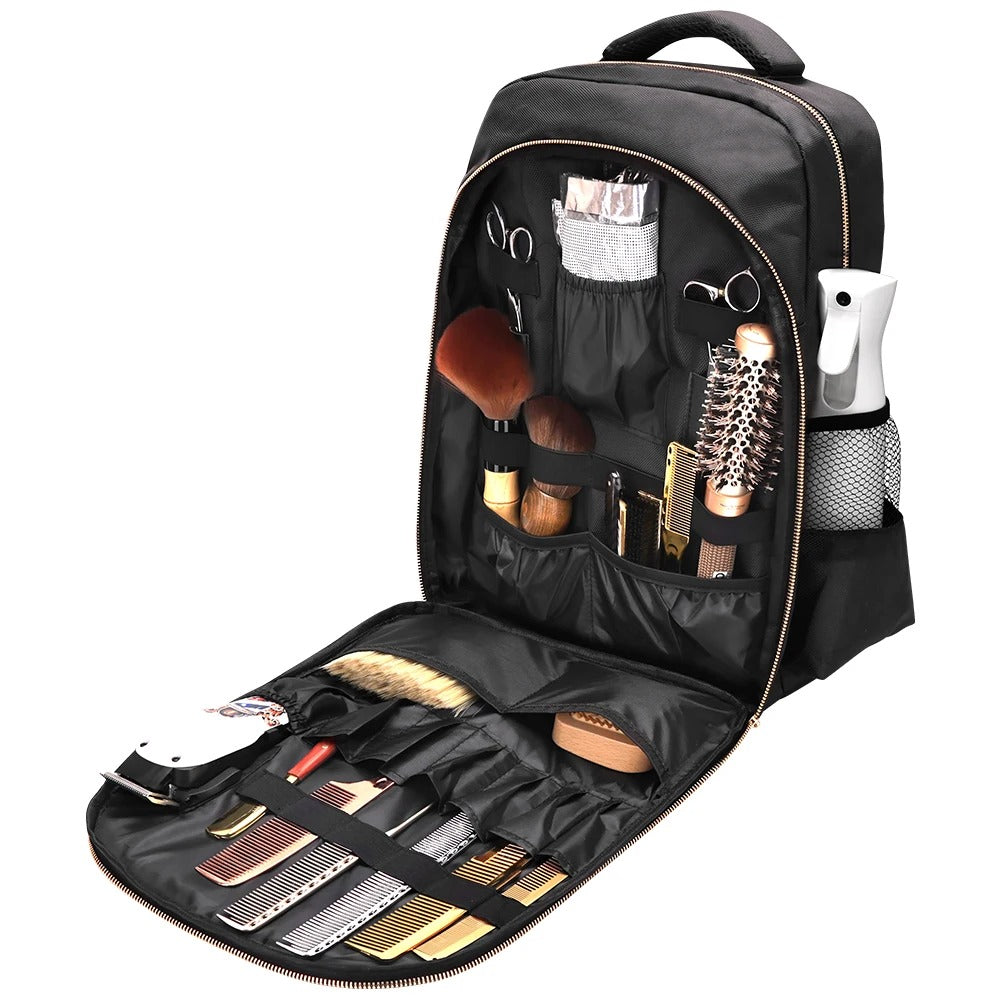 Sac à dos Coiffeur avec des Support pour Tondeuses et Outils Professionnels – حقيبة اغراض الحلاق