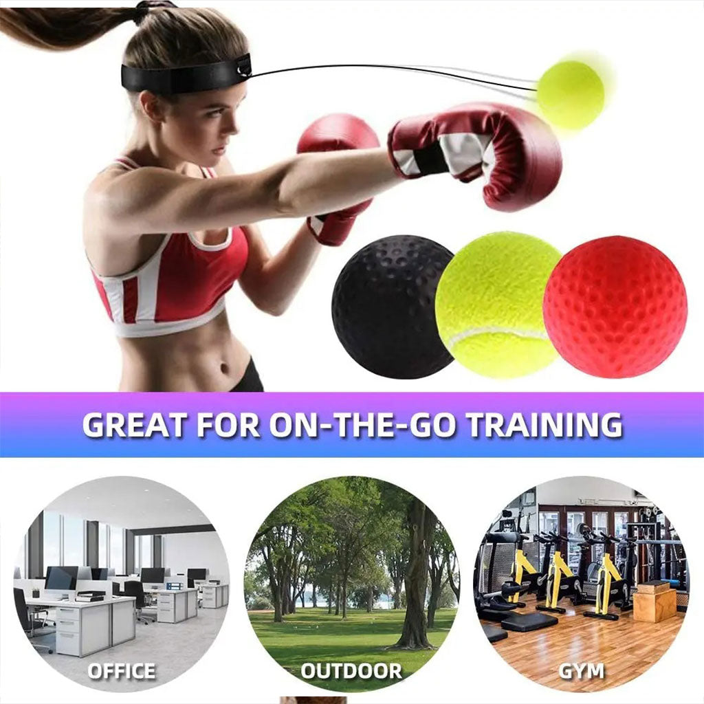 Balle de Boxe Reflex pour améliorer la coordination œil-main 3Pcs