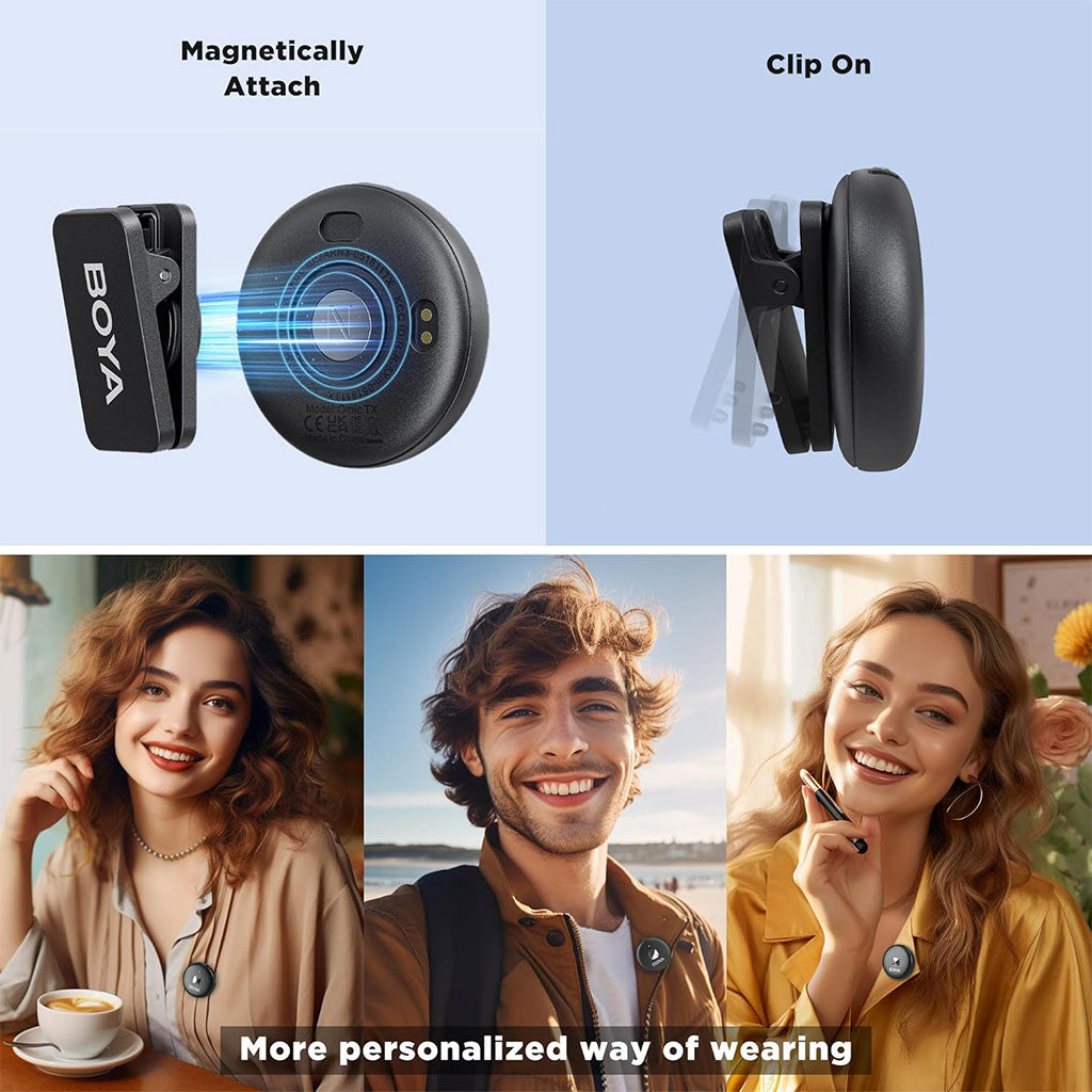 Microphone Cravate Sans Fil BOYA Omic-U IPhone Type C – ميكروفون بويا أصلي