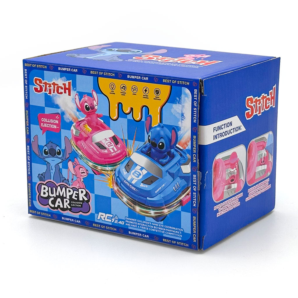 Voiture Télécommandée Stitch Bumper Car Rechargeable 2Pcs pour Enfants – لعبة سيارات اللاسلكية للأطفال ستيتش