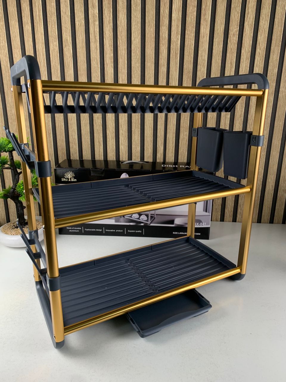 Egouttoir à Vaisselle en Aluminium de Haute Qualité 3 étages SX-841 – منظم أواني الغسيل