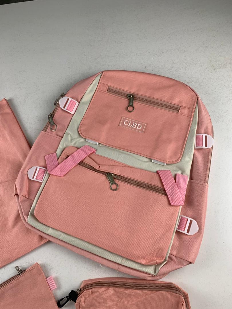 Ensemble de sacs d’école Kawai pour adolescents 4Pcs CLBD V1 Rose – محفظة 4 قطع كاواي وردي