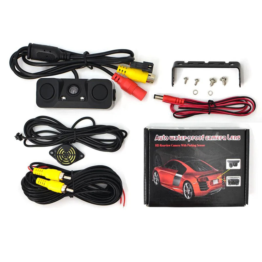 Kit de caméra de recule avec double capteur de de stationnement – كاميرة خلفية مع رادارات خلفية