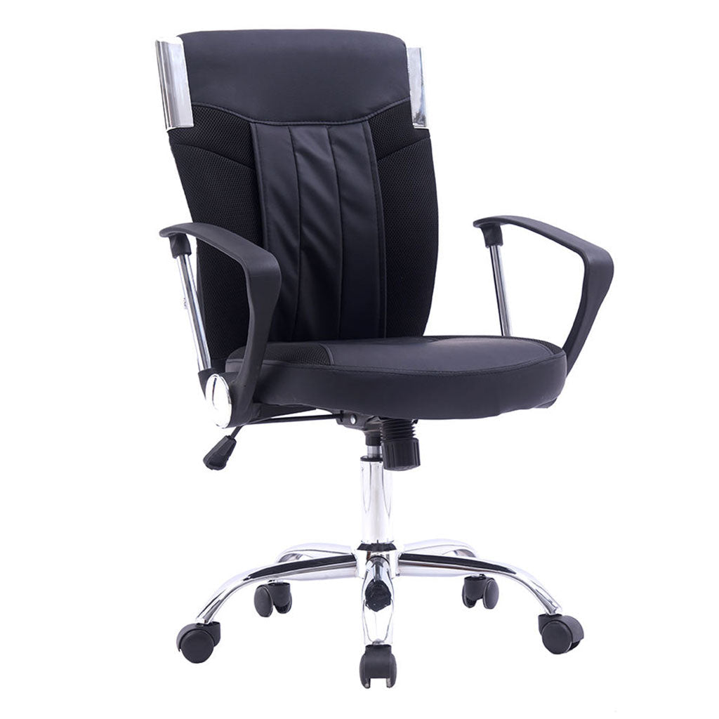 Chaise Bureau Opérateur en Similicuir Noir Confort et Élégance – كرسي مكتب مريح وجودة عالية