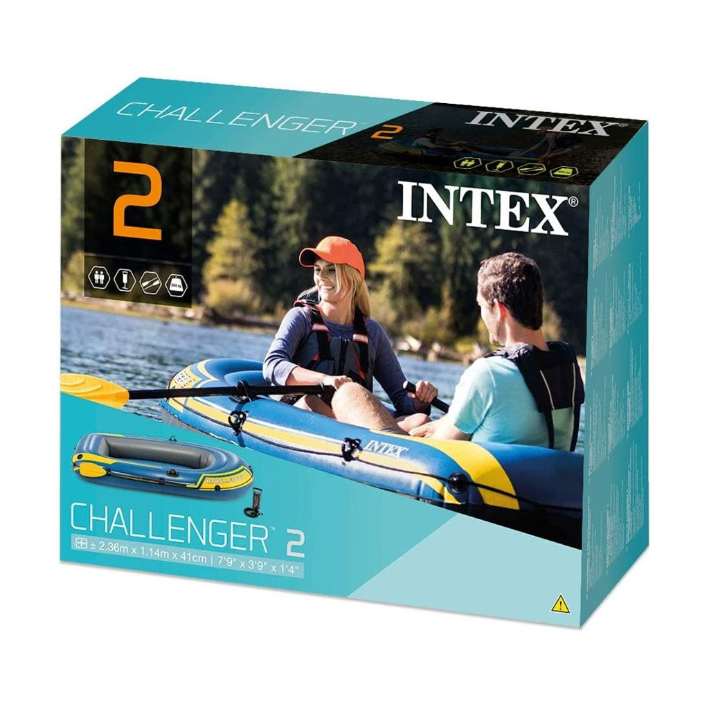 Bateau Gonflables Challenger 2 avec Deux Rames et Pompe Intex 68367NP – قارب كبير مع مجاديف ومضخة