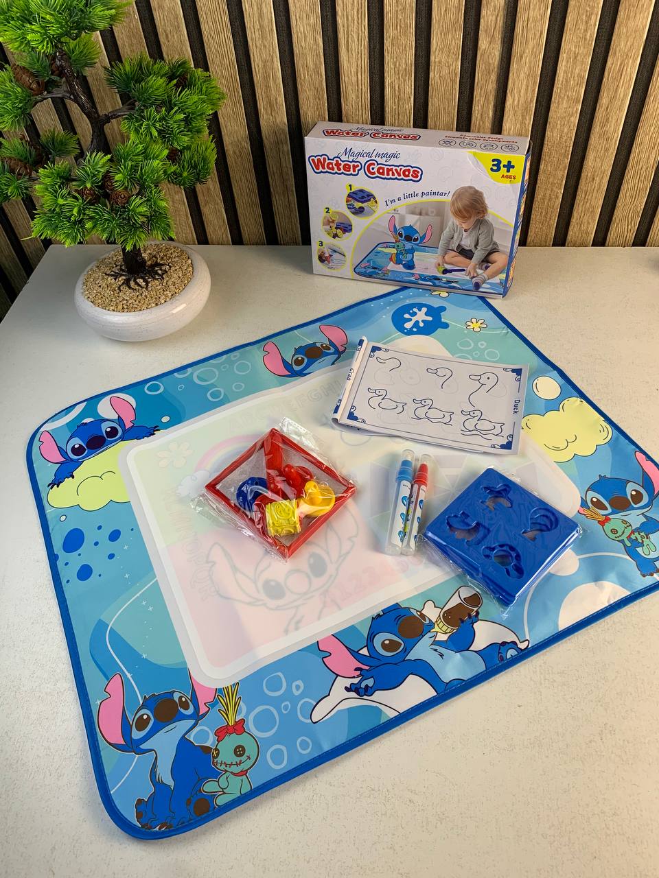 Tapis Water Canvas pour Enfant avec Stylo à Eau pour Dessin Créatif et Sans Taches - بساط الرسم للأطفال بدون حبر