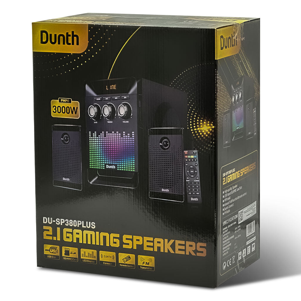 Haut-Parleur DUNTH 3000 W LED DU-SP380PLUS – مكبر صوت