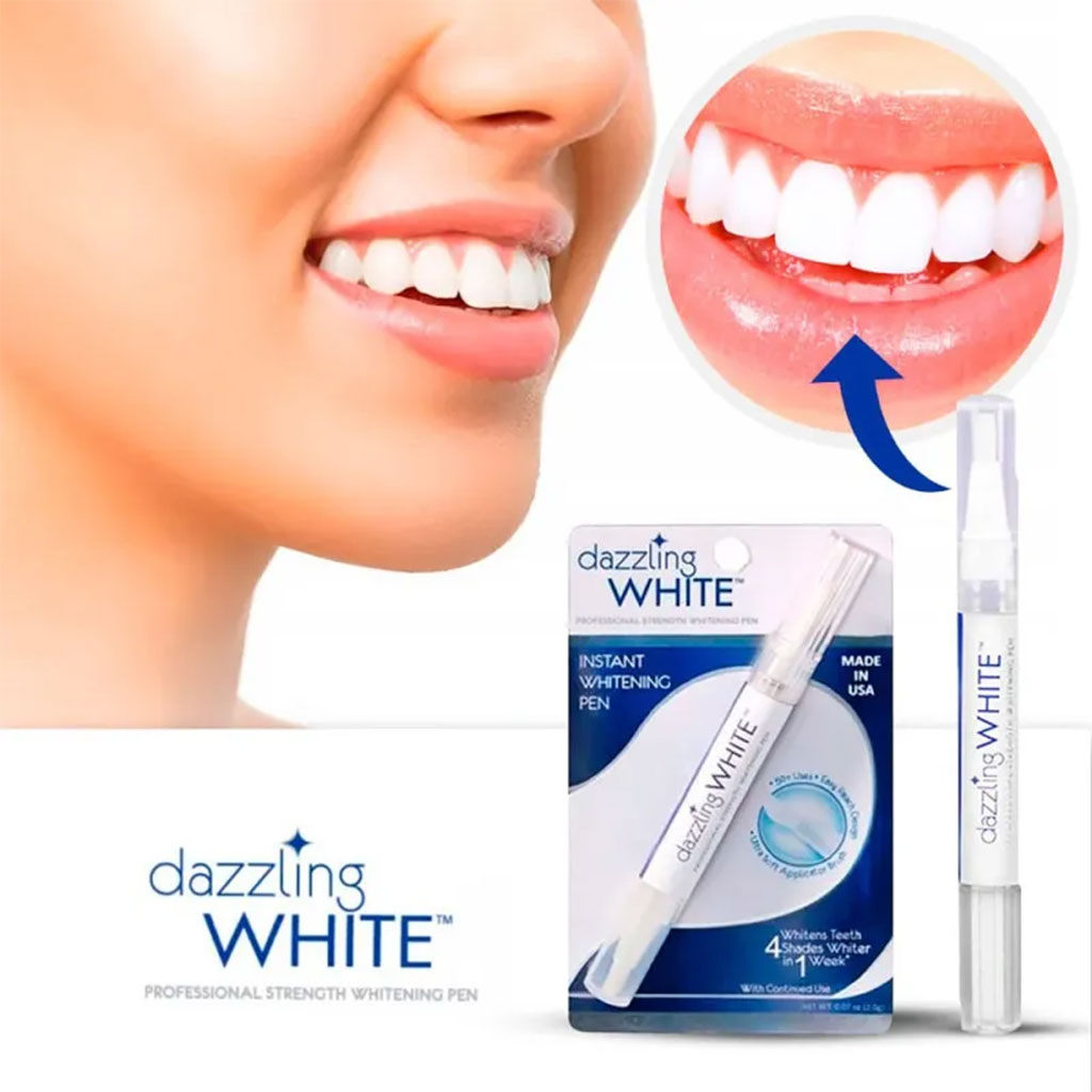Stylo blanchissant pour les dents en 2 parties avec applicateur doux