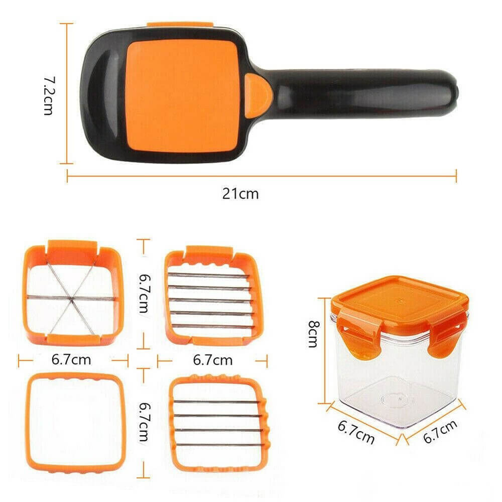 Home Chef Nicer Dicer Multi-Cutter 5en1 Pour Fruits Et Légumes