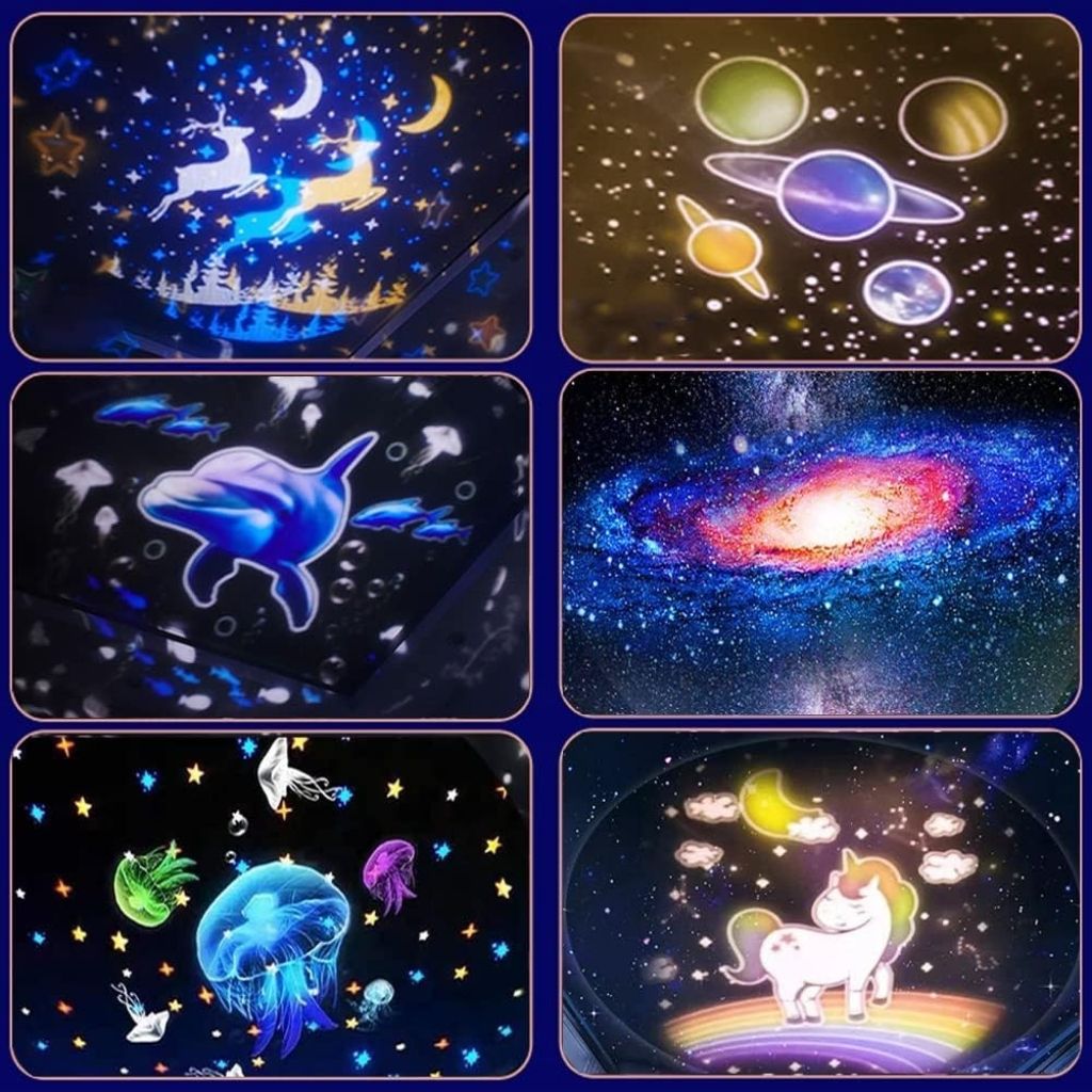 Projecteur de ciel étoilé pour enfants 2en1 - جهاز عرض ضوء ليلي بتصميم سماء النجوم للاطفال