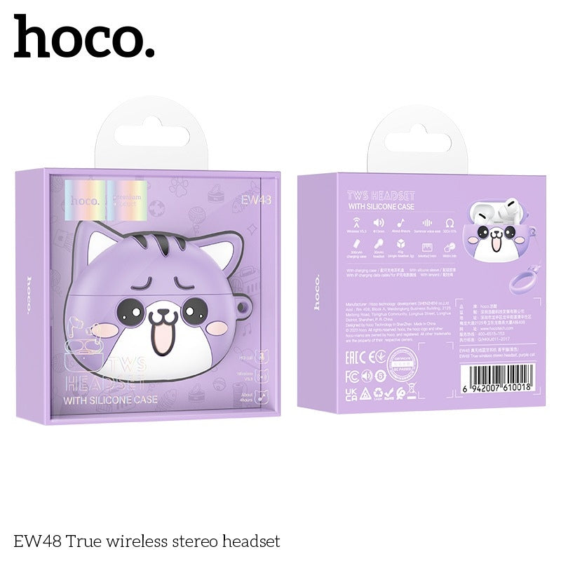 Hoco Écouteurs Sans Fil stéreo Bluetooth 5.3 + Case Forme De Chat TWS EW 48