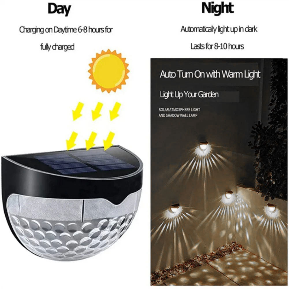 Pack 4 Lampes solaires pour clôture imperméable IP65 – مصابيح الإنارة الخارجية