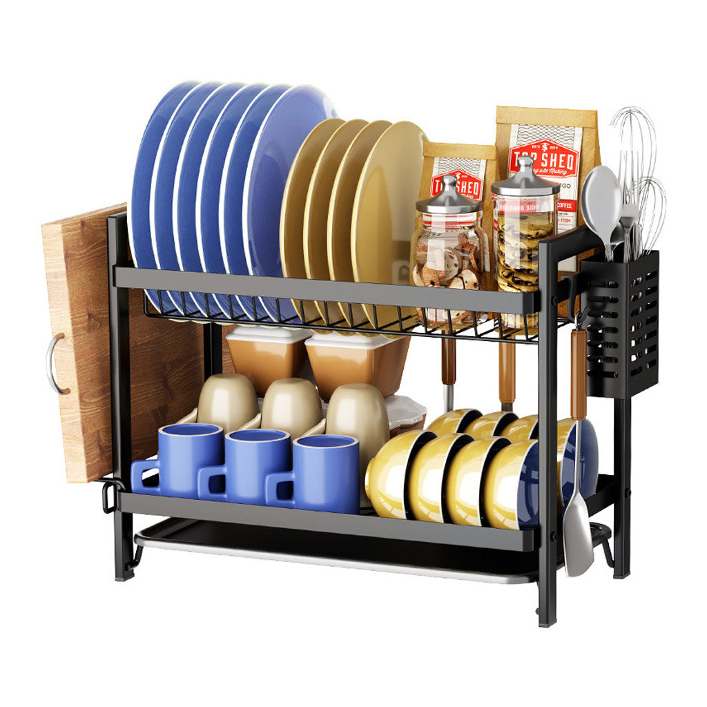 Égouttoir à Vaisselle 2 Niveaux Gold pour Comptoir de Cuisine – حامل أواني ذهبي