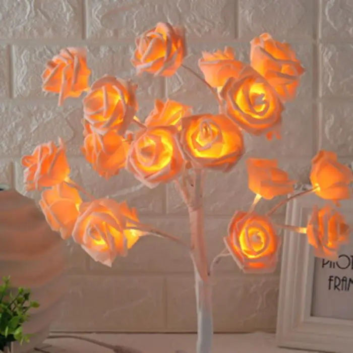 Lampe a chevet en forme D'Arbre à Fleur Lumineux
