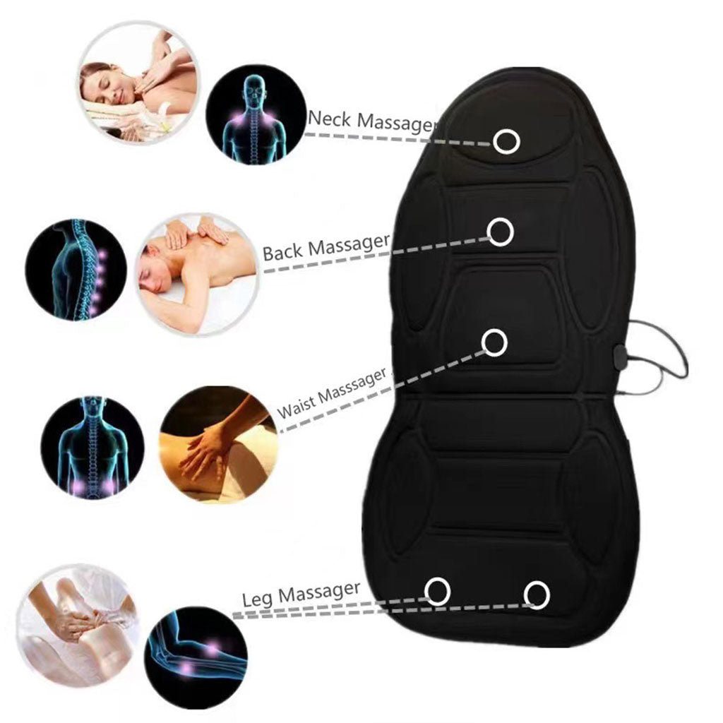 Siège De Massage Auto et Maison avec 5 Modes Vibrations et Coussin Memory Foam