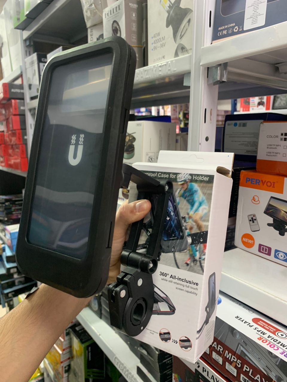 Support de téléphone portable étanche pour vélo moto réglable à 360 °