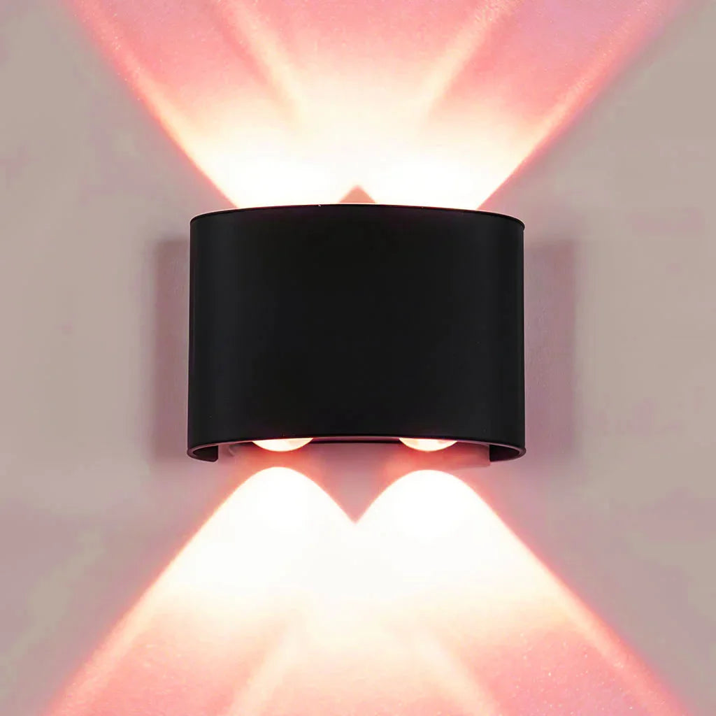 Applique Murale LED RGB 4W D’Éclairage Extérieur 2 Lampes en Aluminium
