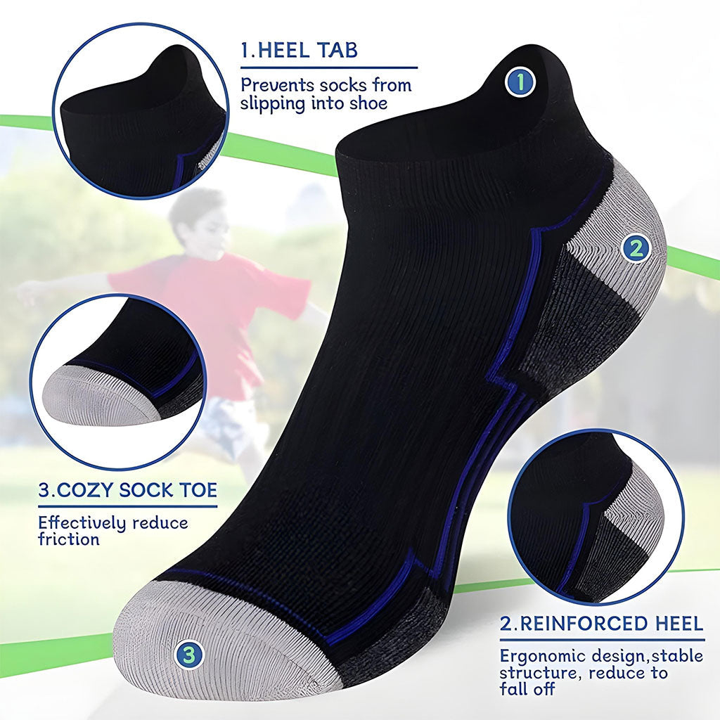 Chaussettes de Sport à la Cheville Antidérapant Orange – جوارب رياضية غير قابلة للإنزلاق
