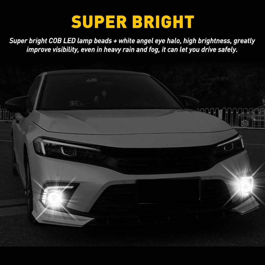 Feu antibrouillard rond LED IP65 7000K éclairage blanc super brillant
