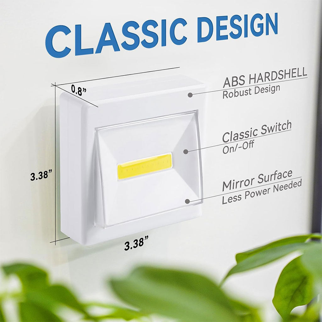 Pack de 3 Lampes Interrupteur LED COB pour Placard – طقم مصابيح إضاءة منزلية