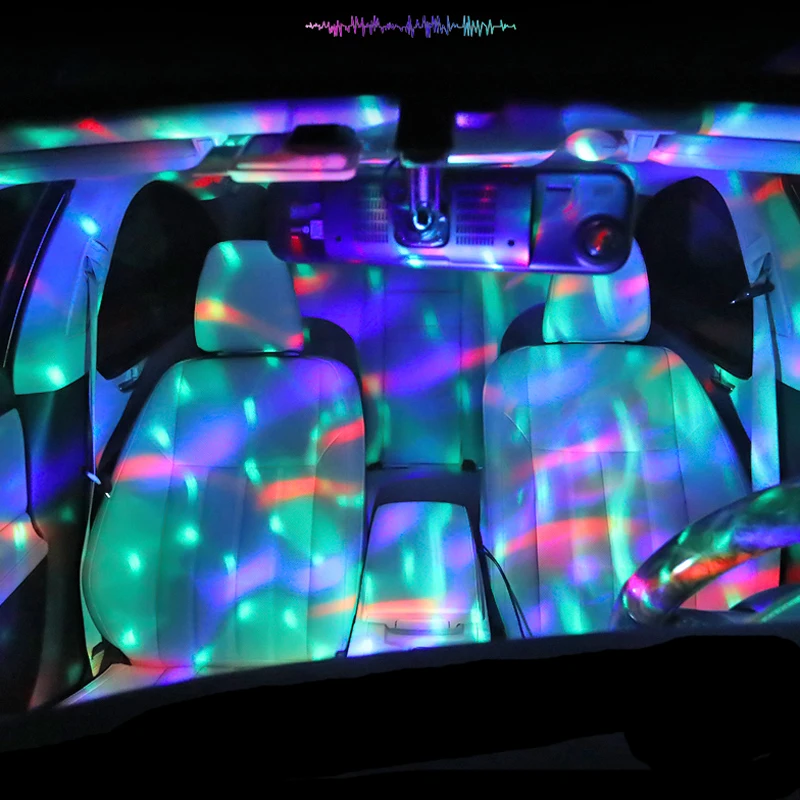 Mini lampe USB DJ pour voiture lumières RGB