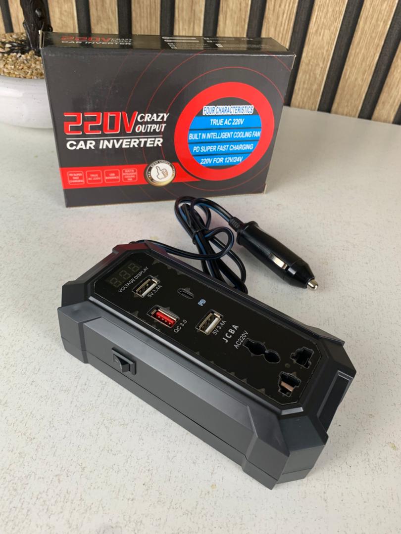 Inverter de voiture 12V 24V à 220V multiports super fast charge – محول التيار الكهربائي في السيارة