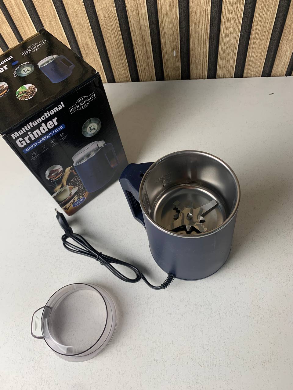 Moulin à café et grains électrique INOX 300W - مطحنة كهربائية للحبوب والتوابل