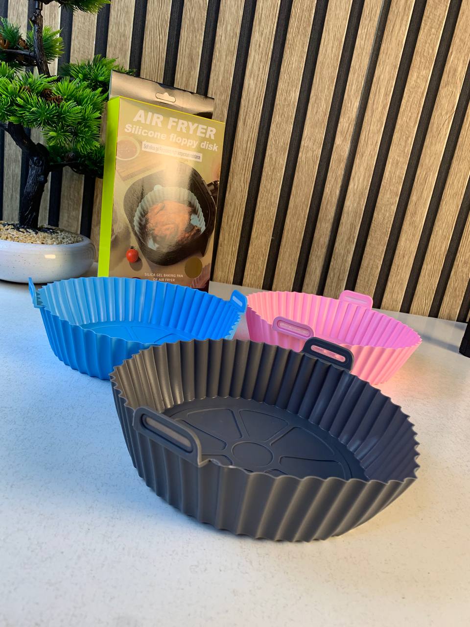 Pack de 3 moules en silicone pour friteuse à air chaud - طقم قوالب الطبخ في الفرن من سيليكون عالي الجودة