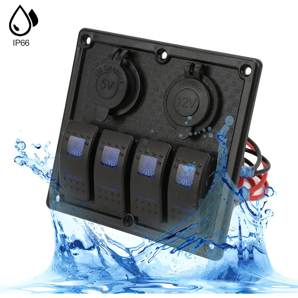 Panneau de commande 12-24V à 4 Interrupteur – لوحة تحكم